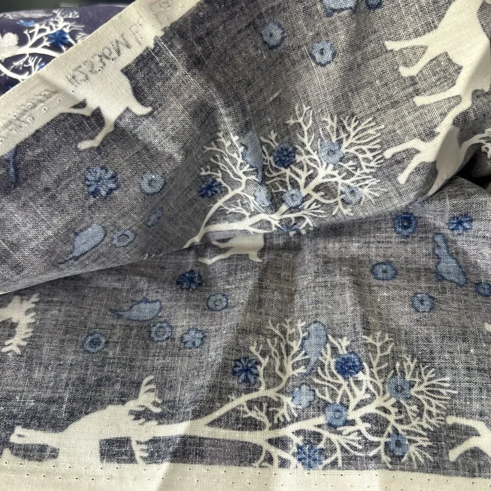Wonders of Winter Cotton Quilting Fabric Laurie Godin Northcott Deer Nature